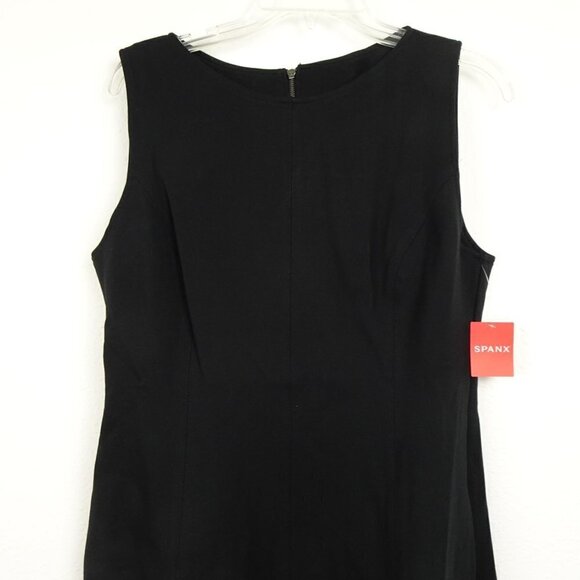 Spanx Perfect Fit & Flare Dress Women's Size L Black Stretch - Picture 4 of 10